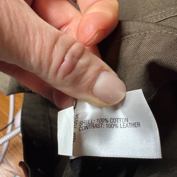 Vintage Orvis Leather Collar Canvas Chore Coat - Picture 7 of 8